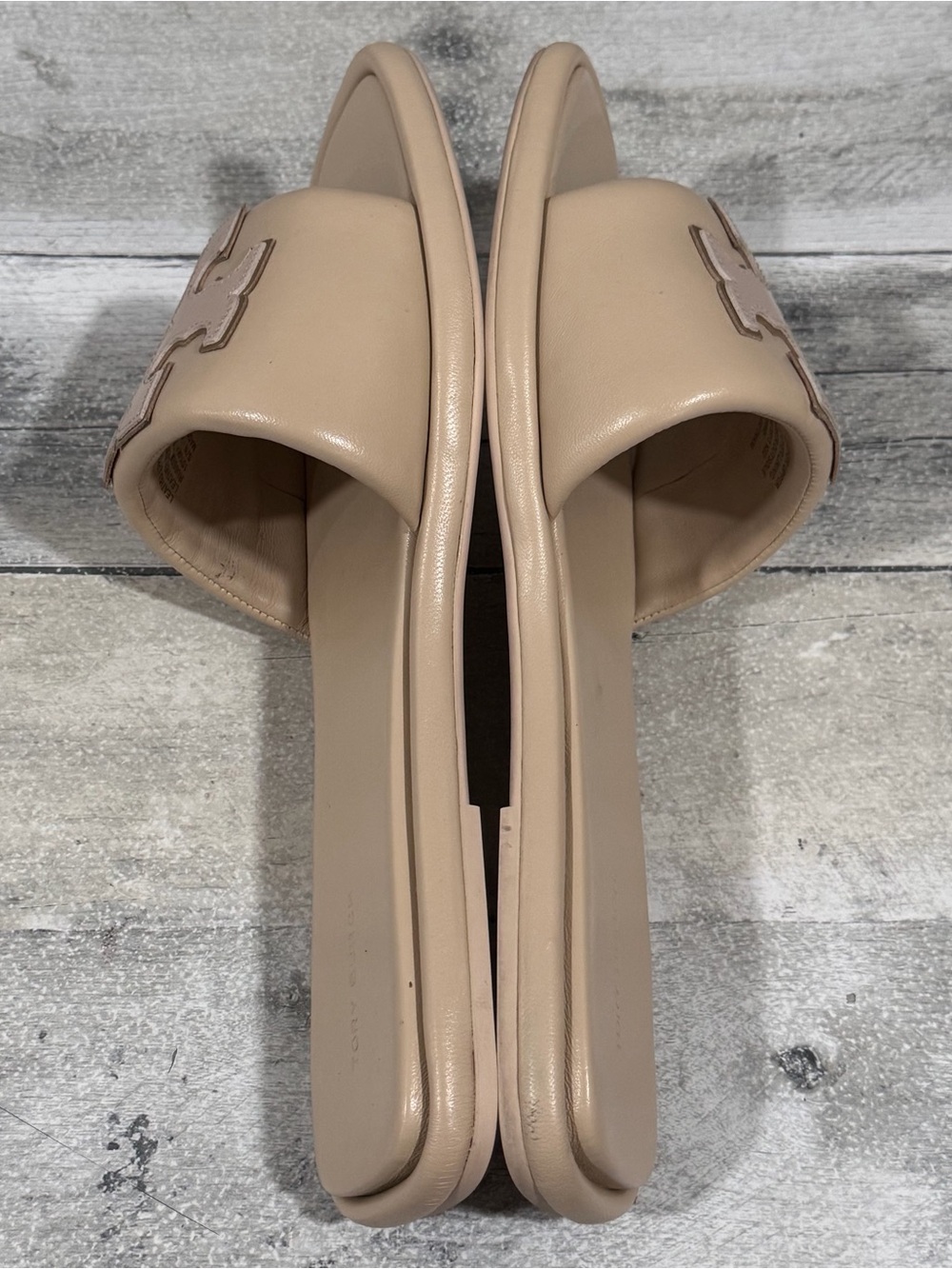 TORY BURCH Double T Sport Slide Sandal - Dolce De Leche - Sz - 10.5 .US Women’s - Picture 6 of 9